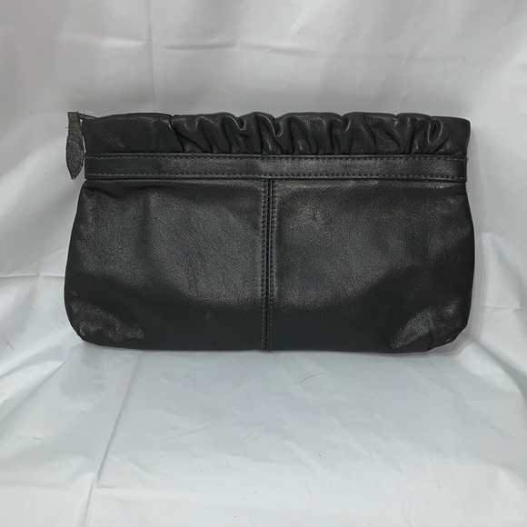 ANTONIA Gray Genuine leather Clutch - Picture 1 of 5